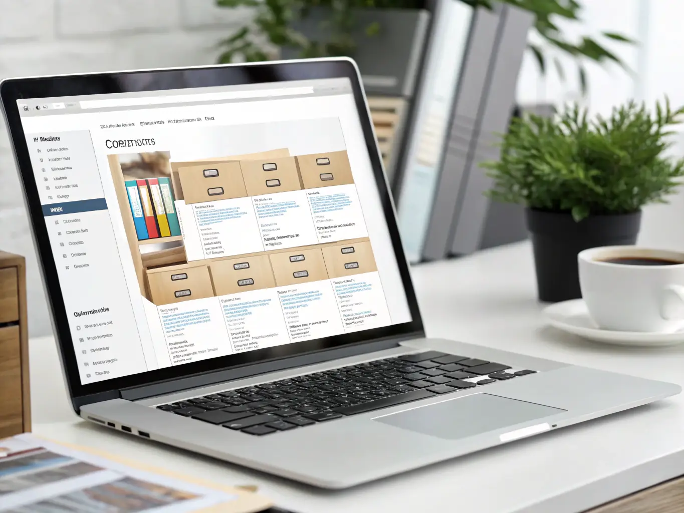 A screenshot of PrepTrack's document management interface, showing organized folders and easy access to student documents, in a clean and professional design.